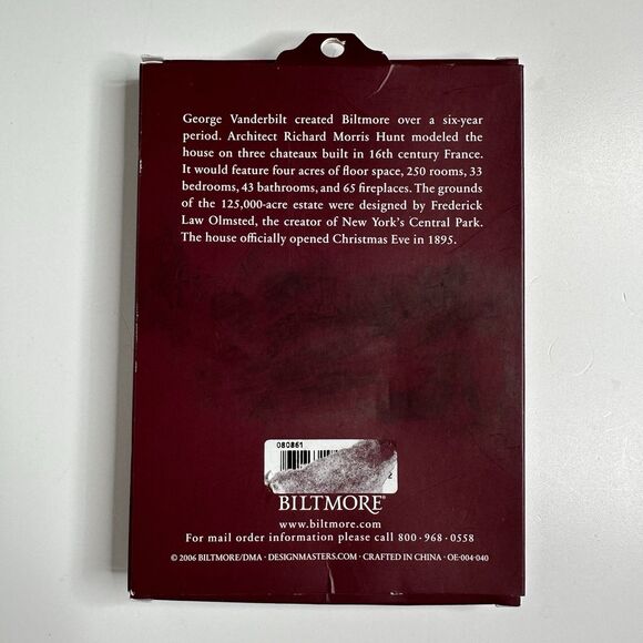 Biltmore Estate 3D Christmas Ornament House Carriage Cutout Gold Finish 2006 - Picture 2 of 16